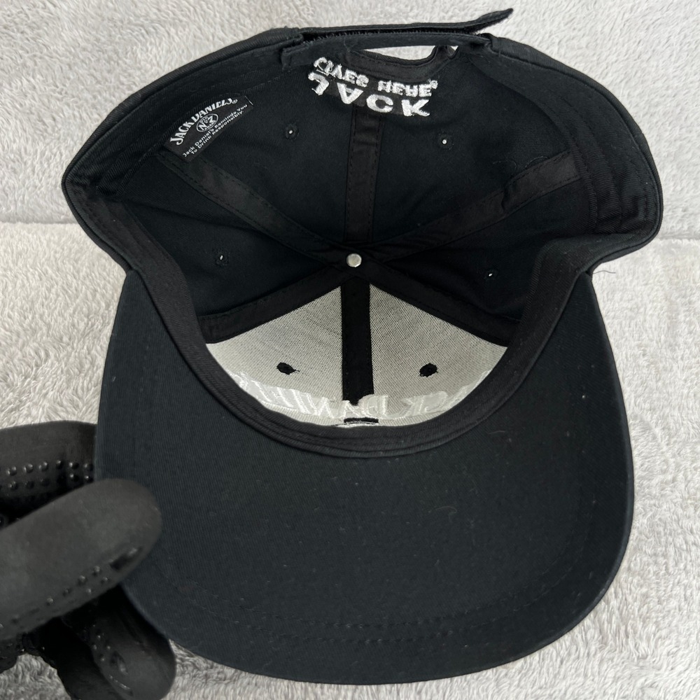Jack Daniels Old No 7 Hat Black Whiskey Embroidered Logo Strapback Baseball Cap - Picture 8 of 10